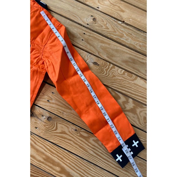 NWT Santo Ermanno Button Up Jacket Size Small Women’s Orange Logo Trim - Picture 7 of 7